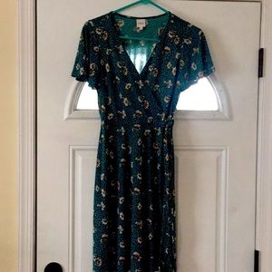 Kaileigh green floral dress